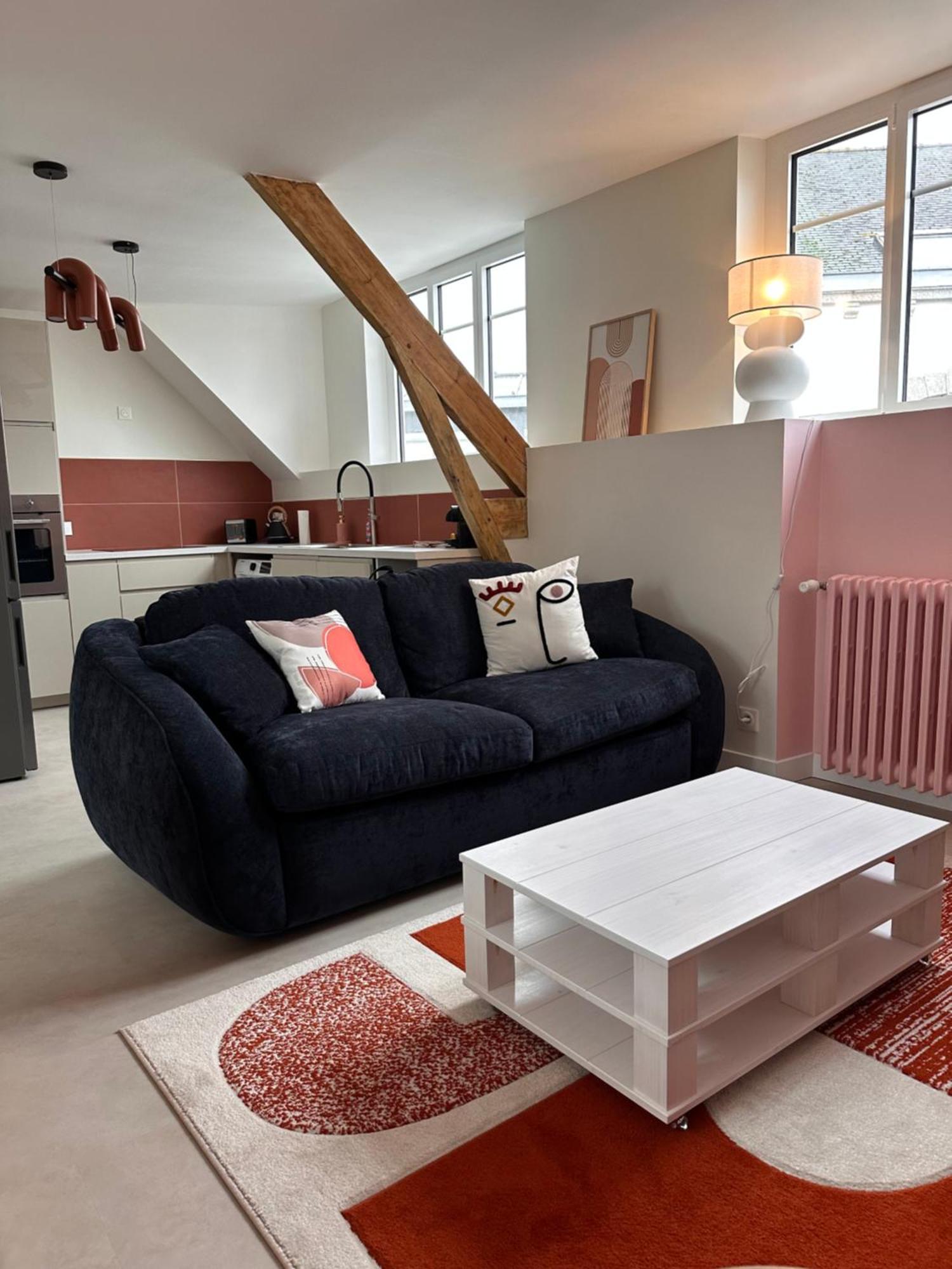 Grand Appartement Ultra Moderne Plein Centre, Plage A Pieds, Avec Parking Конкарно Экстерьер фото